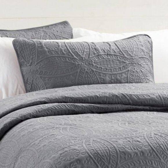 🌟Millano Chambrey 3 Piece Quilt Set Grey - Picture 2 of 6